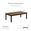 Furniture of America Isime Wood 3-Piece Coffee Table Set in Brown
