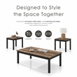 Furniture of America Isime Wood 3-Piece Coffee Table Set in Brown