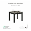 Furniture of America Isime Wood 3-Piece Coffee Table Set in Black and White