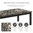 Furniture of America Isime Wood 3-Piece Coffee Table Set in Black and White