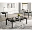 Furniture of America Isime Wood 3-Piece Coffee Table Set in Black and White