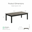 Furniture of America Isime Wood 3-Piece Coffee Table Set in Gray
