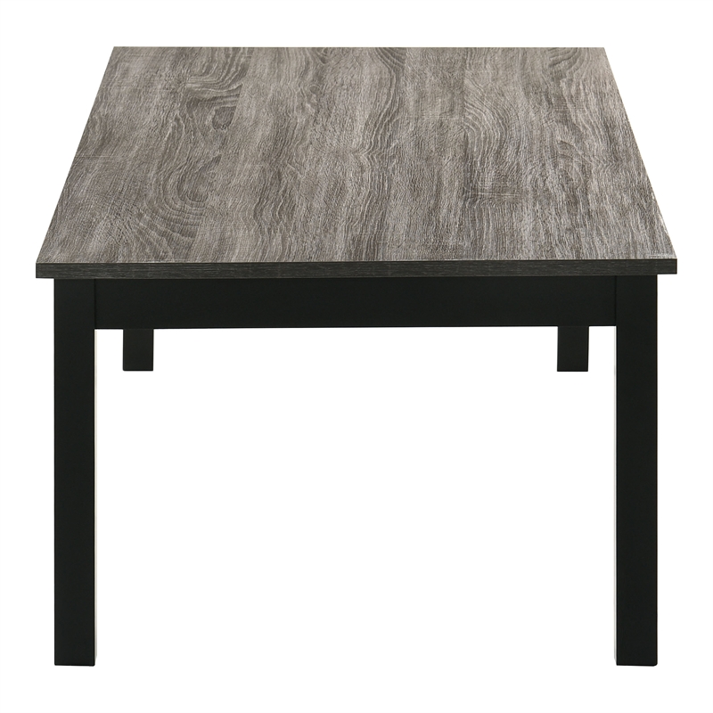 Furniture of America Isime Wood 3-Piece Coffee Table Set in Gray