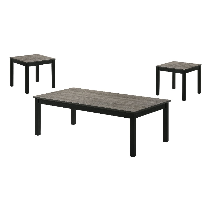 Furniture of America Isime Wood 3-Piece Coffee Table Set in Gray