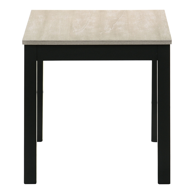 Furniture of America Isime Wood 3-Piece Coffee Table Set in Light Gray