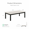 Furniture of America Isime Wood 3-Piece Coffee Table Set in White