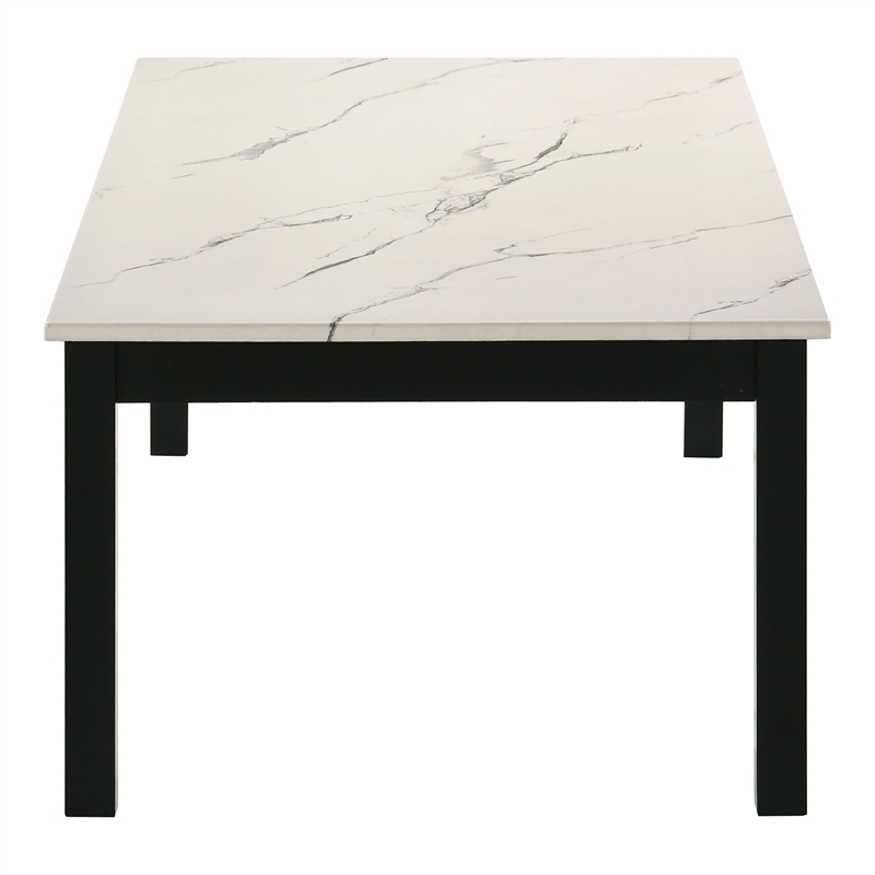 Furniture of America Isime Wood 3-Piece Coffee Table Set in White