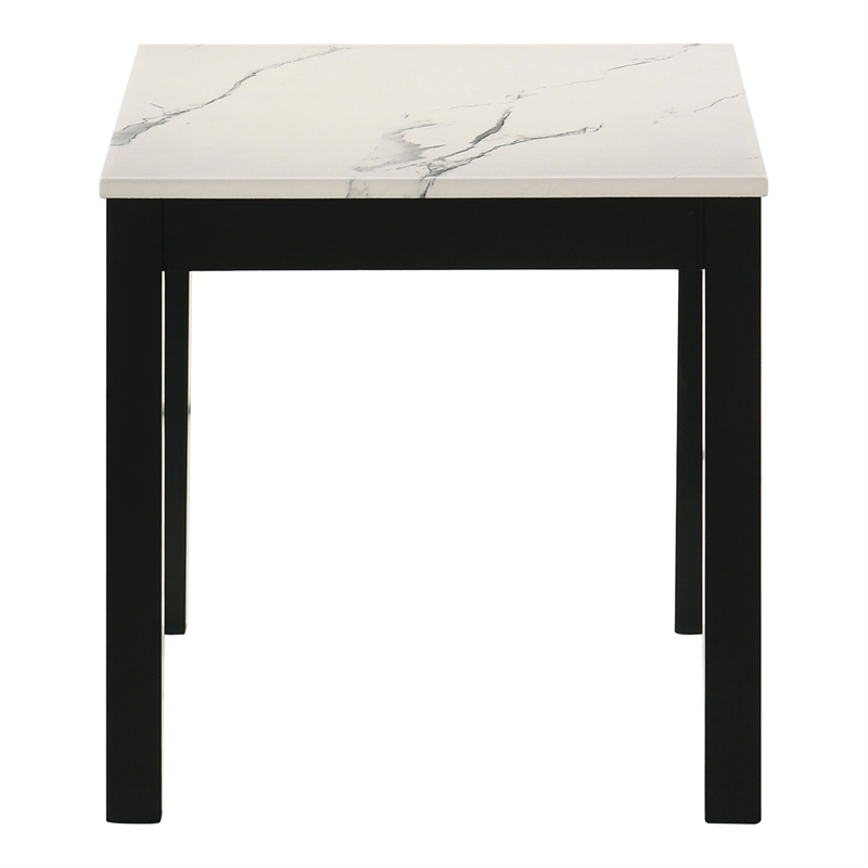 Furniture of America Isime Wood 3-Piece Coffee Table Set in White