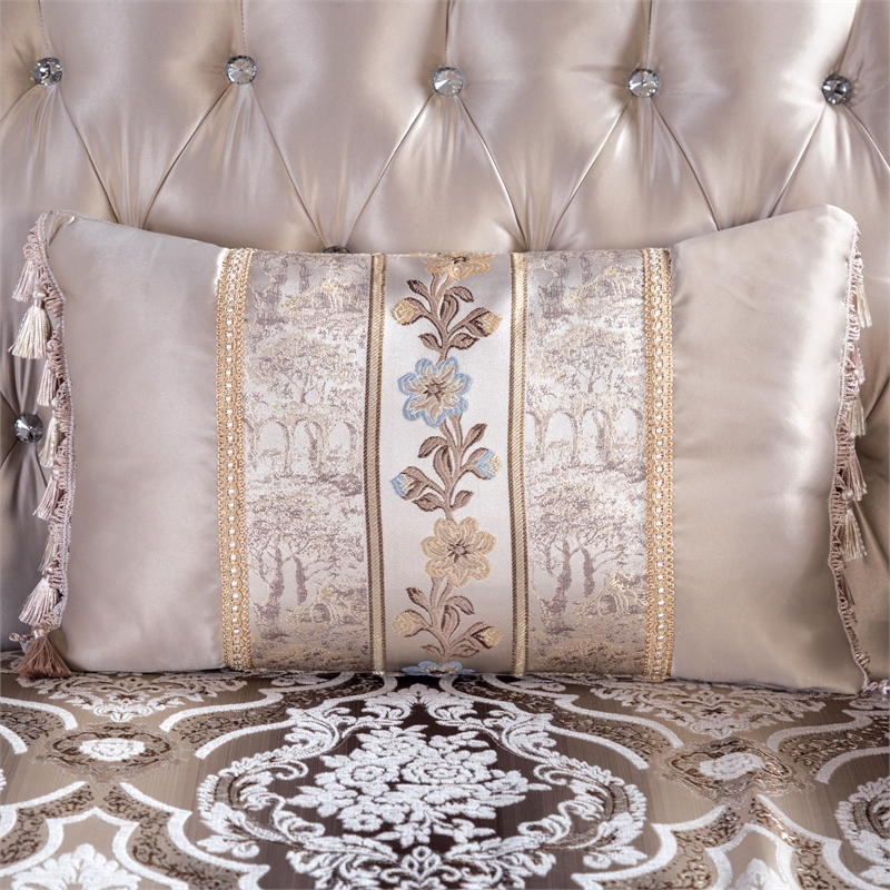 Furniture of America Zephyra Tufted Beige Fabric 2-Piece Sofa Set in Dark Cherry