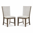 Furniture of America Vrusales Wood and Upholstered Side Chairs in Oak (Set of 2)