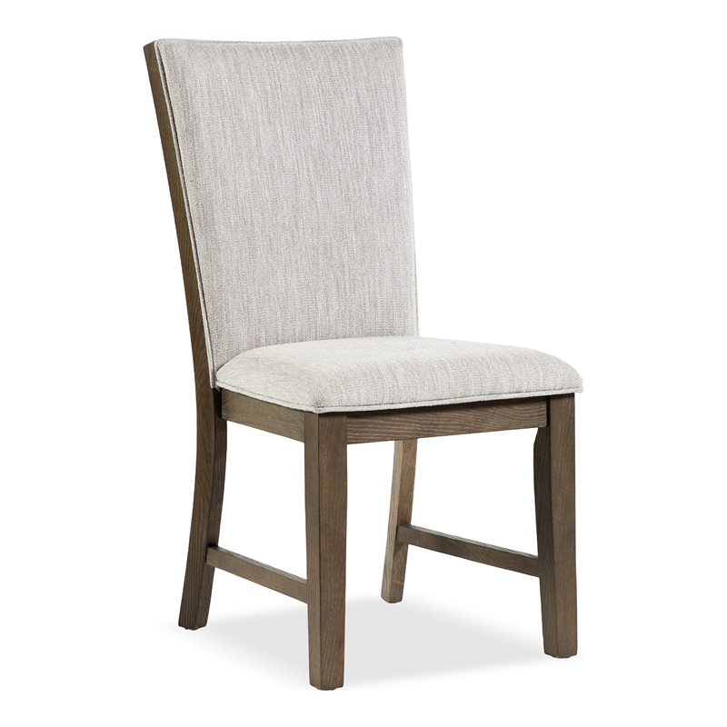Furniture of America Vrusales Wood and Upholstered Side Chairs in Oak (Set of 2)