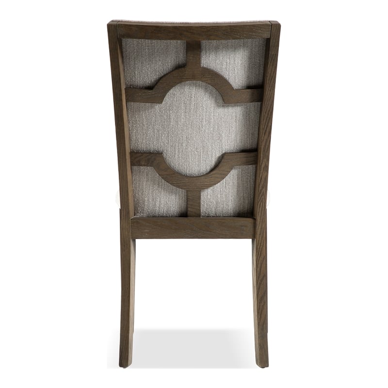 Furniture of America Vrusales Wood and Upholstered Side Chairs in Oak (Set of 2)