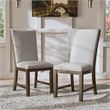 Furniture of America Vrusales Wood and Upholstered Side Chairs in Oak (Set of 2)