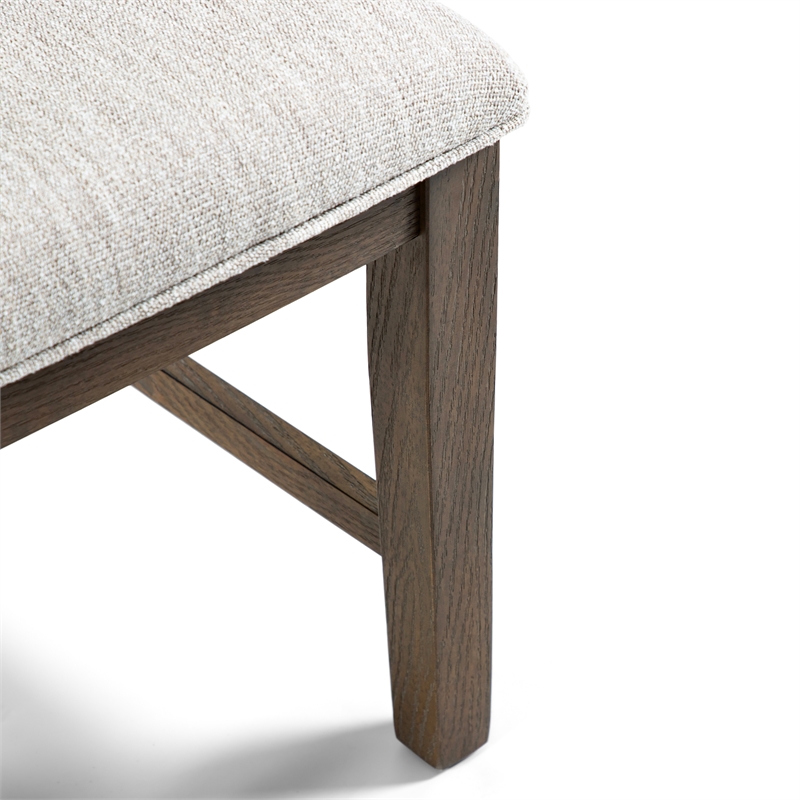 Furniture of America Vrusales Wood and Upholstered Side Chairs in Oak (Set of 2)