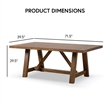 Furniture of America Zephyrine Wood 7-Piece Dining Table Set in Brown