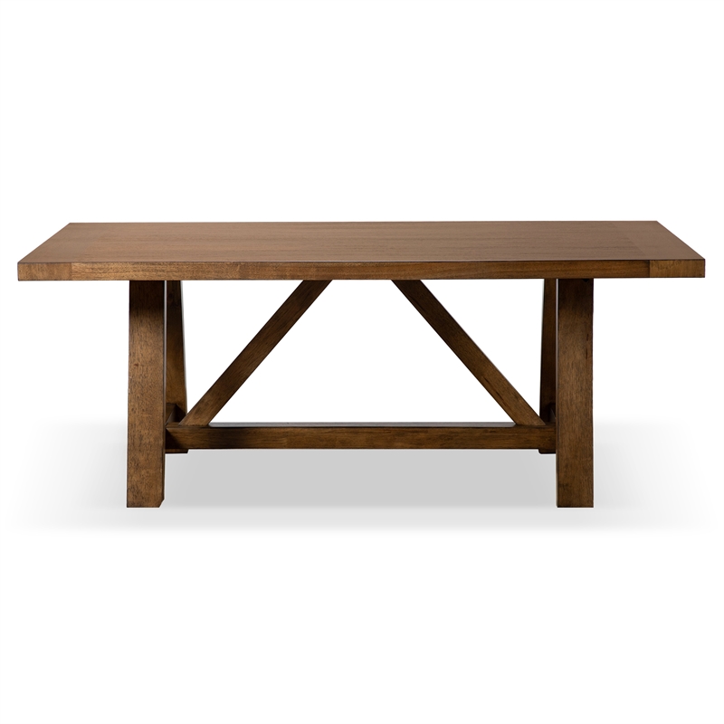 Furniture of America Zephyrine Wood 7-Piece Dining Table Set in Brown
