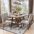 Furniture of America Zephyrine Wood 7-Piece Dining Table Set in Brown
