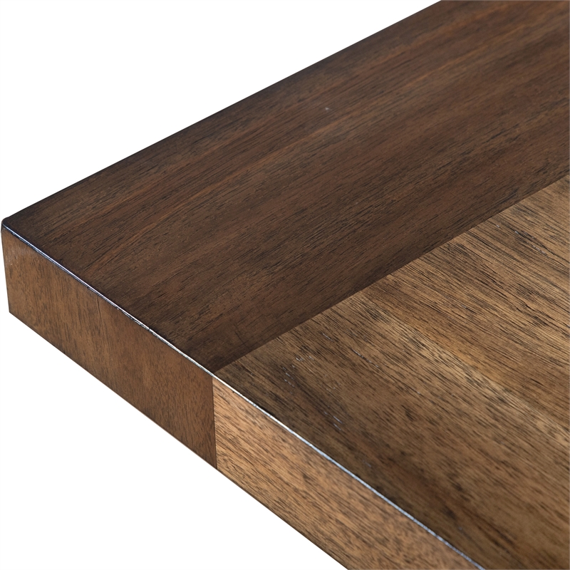 Furniture of America Zephyrine Wood 6-Piece Dining Table Set in Brown