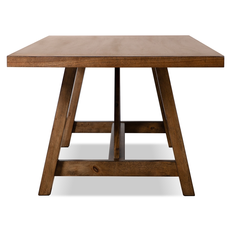 Furniture of America Zephyrine Wood 6-Piece Dining Table Set in Brown