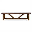 Furniture of America Zephyrine Wood 6-Piece Dining Table Set in Brown