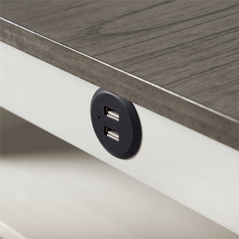 Furniture of America Kael Wood 3-Piece Counter Dining Table Set in White