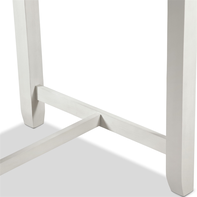 Furniture of America Kael Wood 3-Piece Counter Dining Table Set in White