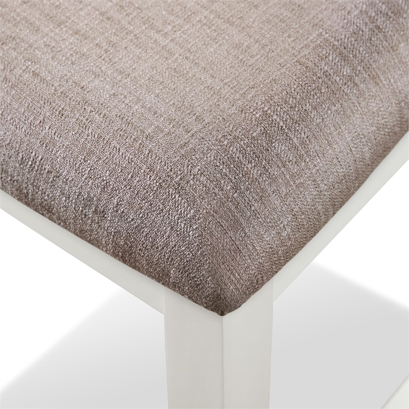 Furniture of America Kael Wood 3-Piece Counter Dining Table Set in White