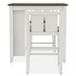 Furniture of America Kael Wood 3-Piece Counter Dining Table Set in White