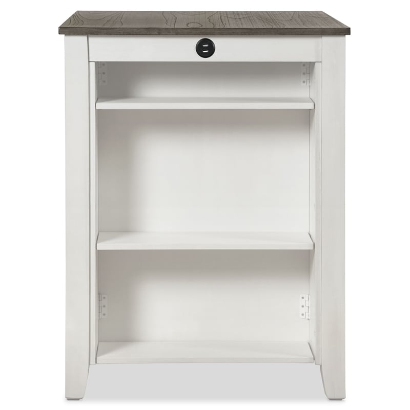 Furniture of America Kael Wood 3-Piece Counter Dining Table Set in White