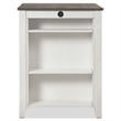 Furniture of America Kael Wood 3-Piece Counter Dining Table Set in White