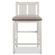 Furniture of America Kael Wood 3-Piece Counter Dining Table Set in White