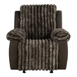 Furniture of America Esmalt Fabric Manual Glider Recliner in Brown