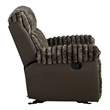 Furniture of America Esmalt Fabric Manual Glider Recliner in Brown