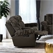 Furniture of America Esmalt Brown Fabric Manual Reclining Loveseat with LED