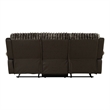 Furniture of America Esmalt Brown Fabric Manual Reclining Sofa with LED