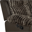 Furniture of America Esmalt Brown Fabric Manual Reclining Sofa with LED
