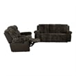 Furniture of America Esmalt Fabric 2-Piece Manual Reclining Sofa Set in Brown