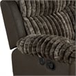 Furniture of America Esmalt Fabric 2-Piece Manual Reclining Sofa Set in Brown
