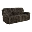 Furniture of America Esmalt Fabric 2-Piece Manual Reclining Sofa Set in Brown