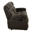 Furniture of America Esmalt Fabric 2-Piece Manual Reclining Sofa Set in Brown