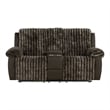 Furniture of America Esmalt Fabric 2-Piece Manual Reclining Sofa Set in Brown