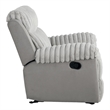 Furniture of America Esmalt Fabric Manual Glider Recliner in Gray