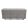 Furniture of America Esmalt Gray Fabric Manual Reclining Sofa with LED