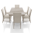 Furniture of America Westely Wood 7-Piece Dining Table Set in Natural