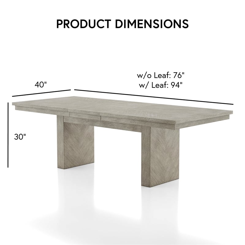 Furniture of America Westely Wood 7-Piece Dining Table Set in Natural