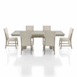 Furniture of America Westely Wood 7-Piece Dining Table Set in Natural