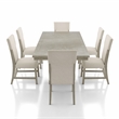 Furniture of America Westely Wood 7-Piece Dining Table Set in Natural