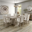 Furniture of America Westely Wood 7-Piece Dining Table Set in Natural