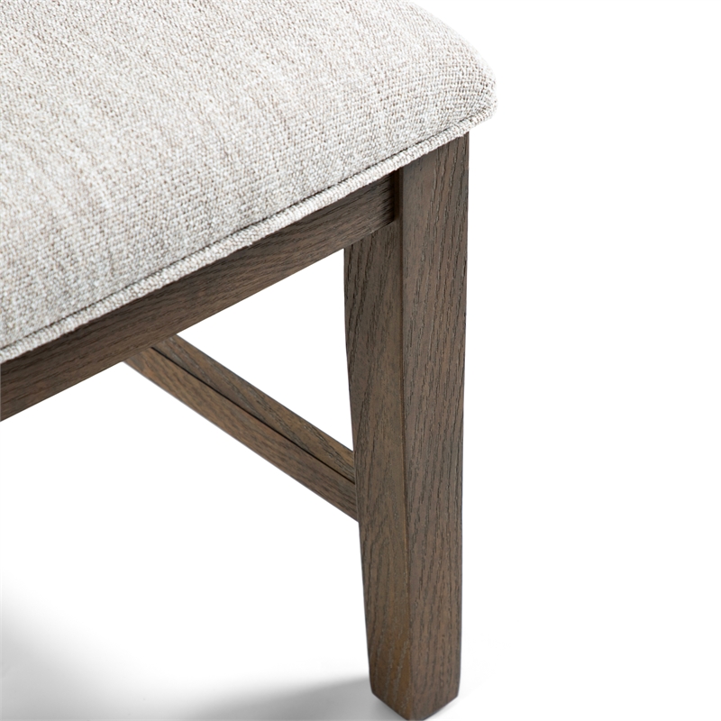 Furniture of America Vrusales Wood 9-Piece Dining Table Set in Oak