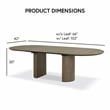 Furniture of America Vrusales Wood 9-Piece Dining Table Set in Oak